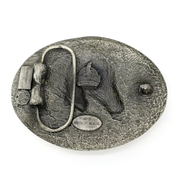 Vintage 90's Siskiyou Belt Buckle Horse Rodeo Western Cowboy Enamel Statement - Picture 2 of 5